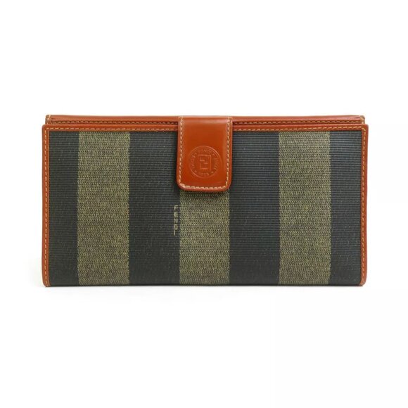FENDI Pecan Bifold Long Wallet Brown PVC/Leather - Picture 1 of 8